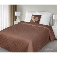 Amy gultas pārklājs 220X240, brūns, stepēts, vienkrāsains ar spilvenu 40X40 1160538