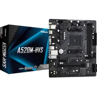 Asrock  
 A520M-Hvs Processor socket Am4, Ddr4 Dimm, Memory slots 2, Supported hard disk drive interfaces Sata3, M.2, Number of Sata connectors 4, Chipset Amd A520, Micro Atx 90-Mxbe60-A0Uayz