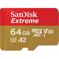 Atmiņas karte Sandisk Extreme 64Gb Microsdxc Sdsqxah-064G-Gn6Gn