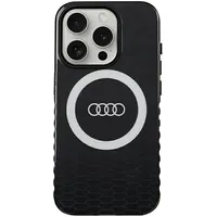 Audi Iml Big Logo Magsafe Case iPhone 15 Pro 6.1 czarny black hardcase Au-Imlmip15P-Q5 D2-Bk Au-Imlmip15P-Q5/D2-Bk