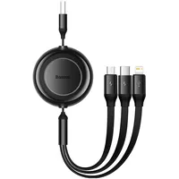 Baseus Bright Mirror 2 3In1 Usb Type A cable - micro  Lightning C 3.5A 1.1M black Camj010001