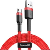 Baseus Cafule kabelis izturīgs neilona pīts vads Usb  micro Qc3.0 1.5A 2M sarkans Camklf-C09