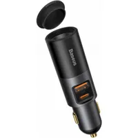 Baseus Share Together Fast Charge Car Charger with Cigarette Lighter Expansion Port, Usb  Usb-C 120W Gray Ccbt-C0G