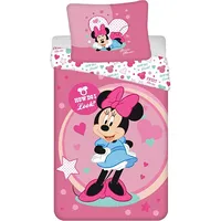 Bērnu gultas veļa 140X200 Mini Minnie Mouse 9503 rozā amarants ar polka punktiņiem spilvendrāna 70X90 5300830