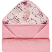 Bērnu vannas pārvalks 100X100 rozā Dream Catchers dvielis ar kapuci Maxi Print Tb034310C