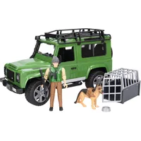 Bruder 2587 02587 Land Rover Defender Station Wagon with Forester and Dog 4001702025878