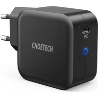 Choetech Gan Usb Type C wall charger 61W Power Delivery black Q6006 Pd61W Type-C Mini Charger Black