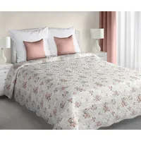 Dekoratīvais gultas pārklājs 220X240 Fiore 02 balts un rozā savārstījums 1160455