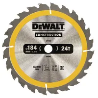 Dewalt-Akcesoria ripzāģis koka griešanai 184/16/2,6 mm, 24 zobi, Construction Dewalt Dt1939-Qz