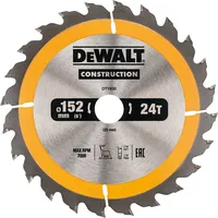 Dewalt-Akcesoria ripzāģis koka griešanai 152/20/2,5 mm, 24 zobi, Construction Dewalt Dt1930-Qz