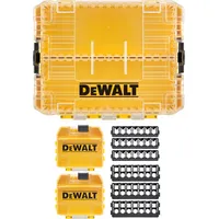 Dewalt-Akcesoria Vidēji izturīgs korpuss  Dewalt Dt70803-Qz ar 2 mazām lielapjoma uzglabāšanas kastēm un 6 bitu turētājiem