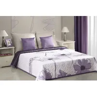 Divpusējs gultas pārklājs 220X240 Elva Cream  Purple 991511