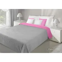 Divpusējs gultas pārklājs 220X240 Filip 12 Steel  Gaiši rozā 991927