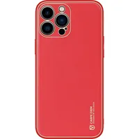 Dux Ducis Yolo elegant case made of soft Tpu and Pu leather for iPhone 13 Pro Max red Apple Iphone Red