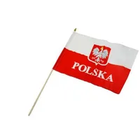 Flag with a wooden handle Poland 30X40 cm Fw01Sportechna