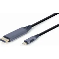 Gembird Cc-Usb3C-Dpf-01-6 video cable adapter 1.8 m Usb Type-C Displayport Black, Grey