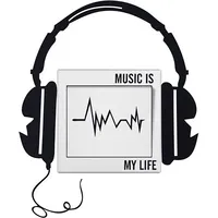Giftworld Naklejka na włącznik Music Is My Life 1479300191
