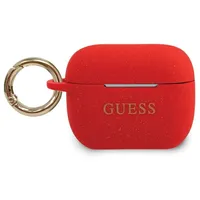 Guess Guacapsilglre Airpods Pro cover czerwony red Silicone Glitter