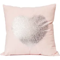 Heart dekoratīvā spilvendrāna, 40X40Cm, krāsa 003 rozā ar sudraba rotājumu Tf0002/Pop/003/040040/1 Mar65277