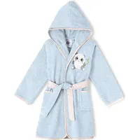 Interbaby Bērnu halāts, 2-4 gadi, zils kokvilnas frotē audums ar kapuci Ali00515-T2-4-01