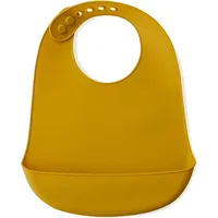 Interbaby Dzeltens silikona priekšauts ar kabatu, regulējams, ūdensizturīgs AliSi002-75