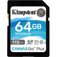 Kingston 64Gb Sdxc Canvas Go Plus Sdg3/64Gb