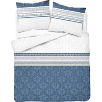 Kokvilnas gultas veļa 160X200 glamūra ornamenti tumši zila 3839 B Kokvilna 88 2338275