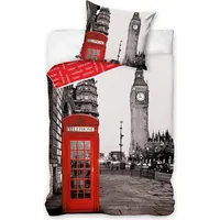 Londonas gultas veļa 160 X 200 C 01 6258 Red Phone Booth un Big Ben 110400