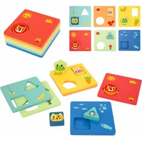 Montessori Puzle Dzīvnieku formas un krāsas 6 Fsc dēļi Th958