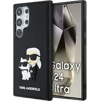 Original Pouch Karl Lagerfeld  hardcase 3D Rubber KarlChoupette Klhcs24L3Drkcnk for Samsung Galaxy S24 Ultra black Pok061161