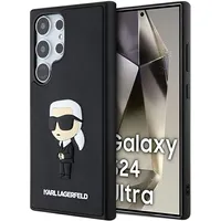 Original Pouch Karl Lagerfeld  hardcase 3D Rubber Ikonik Klhcs24L3Drkink for Samsung Galaxy S24 Ultra black Pok061162