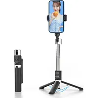 Selfie Stick Mini - with detachable bluetooth remote control and tripod P70S Plus Black Uch001185