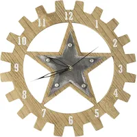 Sienas pulkstenis 30X3 Texa 01 Koka zobrats Metāla zvaigzne 1167838
