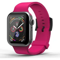 Superdry Watchband Apple Watch 42 44 45  49 mm Series 4 5 6 7 8 Se Se2 Ultra Silicone różowy pink 41680