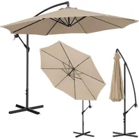Uniprodo Dārza lietussargs uz rokas, apaļš noliecams, diam. 300 cm krēms 10250531