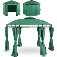 Uniprodo Dārza paviljona telts saliekamā lapene apaļa ar sienām diam. 3,5 metri zaļš 10250051