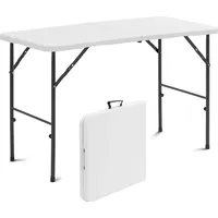 Uniprodo Saliekams dārza ēdināšanas galds 120 x 60 74,5 cm balts 10250738