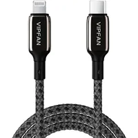 Usb-C to Lightning Cable Vipfan P03 1,5M, Power Delivery Black Cb-P3