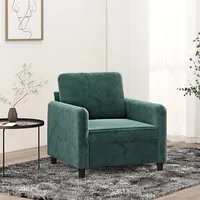 atpūtas krēsls, tumši zaļš, 60 cm, samts