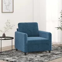atpūtas krēsls, zils, 60 cm, samts