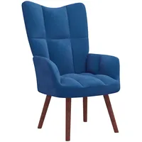 atpūtas krēsls, zils samts