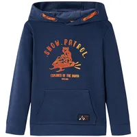 Bērnu džemperis ar kapuci, zils un oranžs, 140