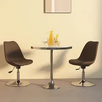 grozāmi virtuves krēsli, 2 gab., brūns audums