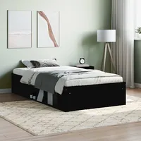 gultas rāmis, melns, 90X200 cm