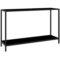 konsoles galdiņš, melns, 120X35X75 cm, rūdīts stikls