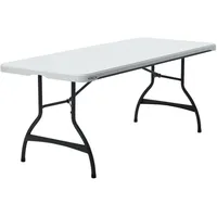 Saliekams galds Lifetime Balts Tērauds Plastmasa 182 x 73,5 76 cm