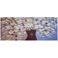 sienas gleznu komplekts, ziedi vāzē, krāsaina, 150X60 cm