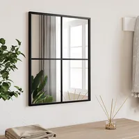 sienas spogulis, melns, 40X50 cm, taisnstūra, dzelzs