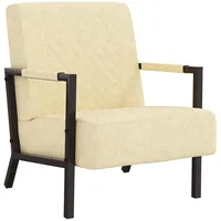 vidaXL atpūtas krēsls, krēmkrāsas mākslīgā āda