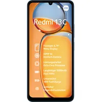 Viedtālruņi Xiaomi Redmi 13C 6,7 Arm Cortex-A55 Mediatek Helio G85 4 Gb Ram 128 Zils Melns